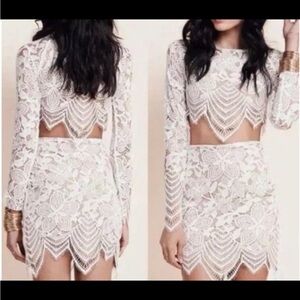 For love & Lemons lace mini skirt